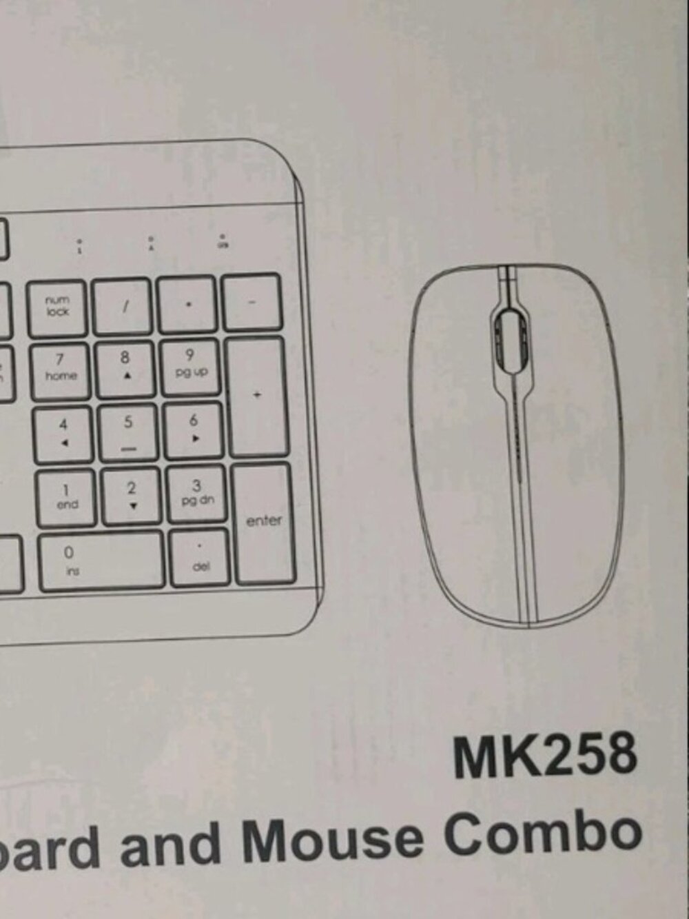MK258 Wireless Keyboard and Mouse Combo QWERTY English Layout